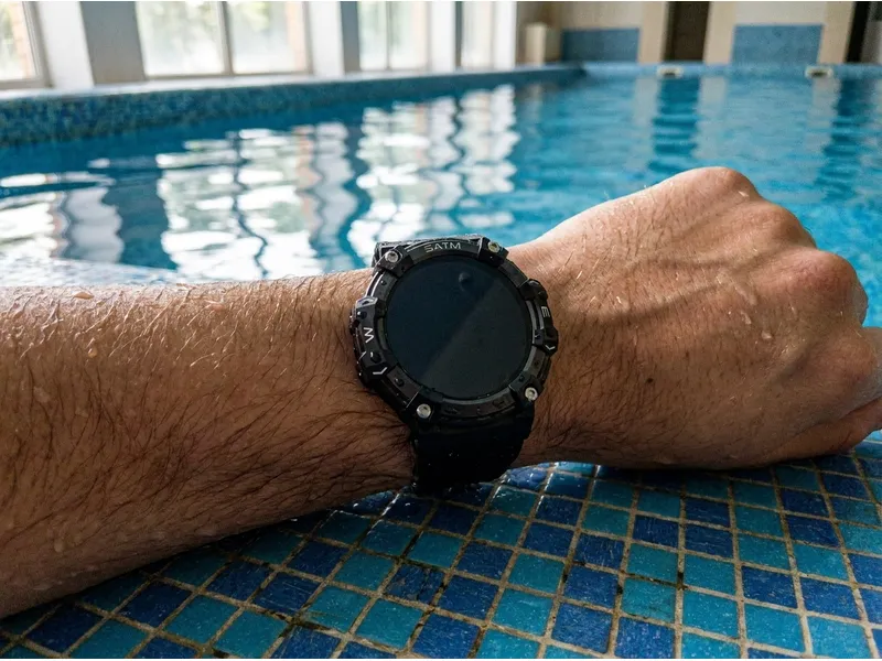 Vantrek X1 worn at the pool